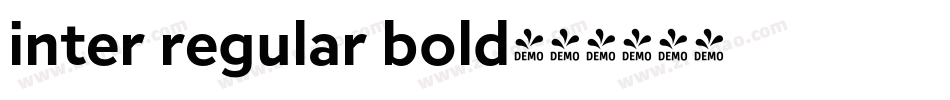 inter regular bold字体转换